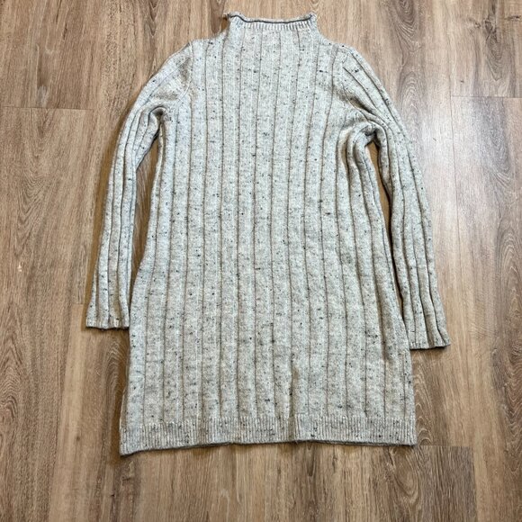 Madewell Donegal Rolled Mockneck Sweater Dress Medium Gray - Picture 4 of 10